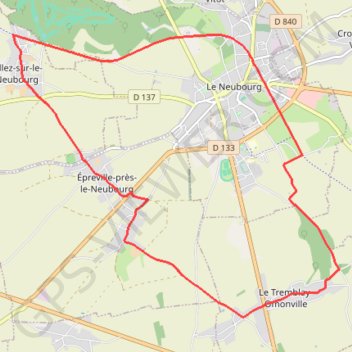 Boucle du Teillage - Le Nebourg GPS track, route, trail