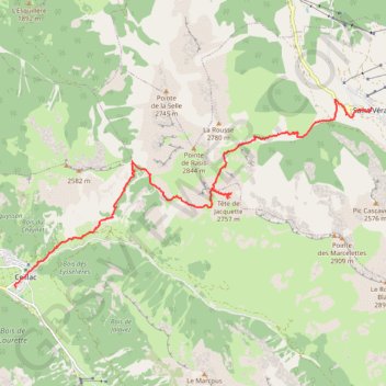 Tour du Queyras, j1, de Saint-Véran à Ceillac GPS track, route, trail