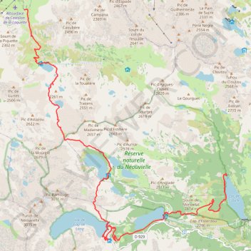 Tour des lacs de Néouvielle - J1 GPS track, route, trail