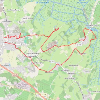 Haute Goulaine Circuit des Marais GPS track, route, trail