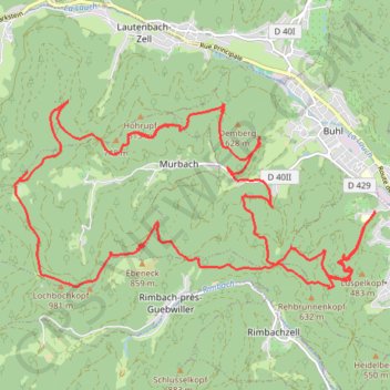 Guebwiller Saint Barnabe Judenhut Guebwiller GPS track, route, trail