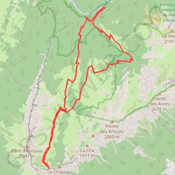 Combe et col d'arclusaz GPS track, route, trail