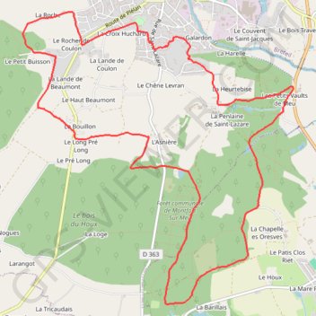 Montfort-sur-Meu GPS track, route, trail