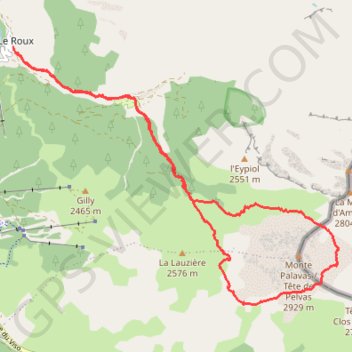 Le Tour du Pelvas (Queyras) GPS track, route, trail