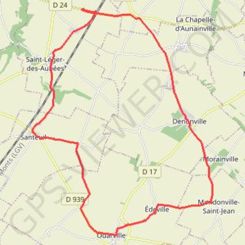 À vélo autour de Denonville GPS track, route, trail