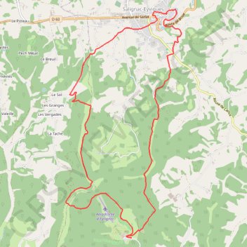 Rando Eyrignac GPS track, route, trail