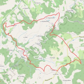 Montromant GPS track, route, trail