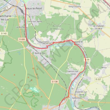 Melun - Avon GPS track, route, trail