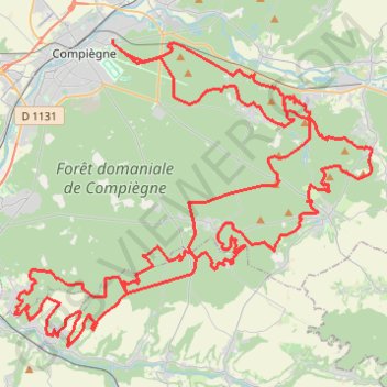 Raid Impérial Compiégnois (RIC) 105 Km GPS track, route, trail