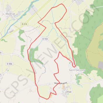 Autour de St Gervazy 2 GPS track, route, trail