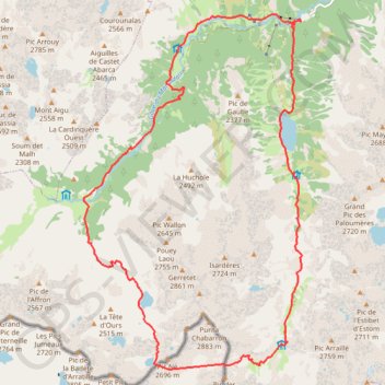 Vallée de gaube et du marcadau GPS track, route, trail