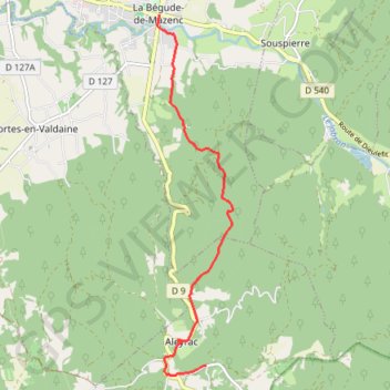 Tour du Pays de Dieulefit - La Bégude-de-Mazenc à Aleyrac GPS track, route, trail