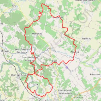 Virée du Sablon - Chadenac GPS track, route, trail