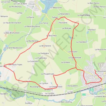 Circuit de la Lucette - Le Genest-Saint-Isle GPS track, route, trail