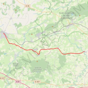De Tennie à Évron GPS track, route, trail