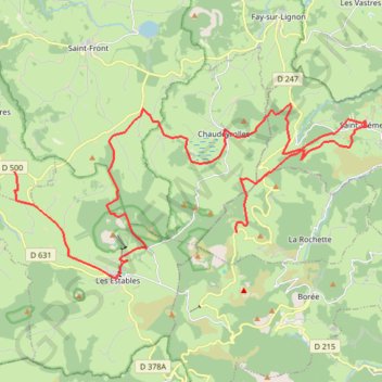 Médille - Le Moulinou GPS track, route, trail