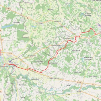 Nogaro - Aire-sur-Adour GPS track, route, trail
