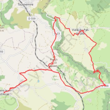 Viala-du-Pas-de-Jaux, Saint-Jean-d'Alcas et Saint-Paul-des-Fonts GPS track, route, trail
