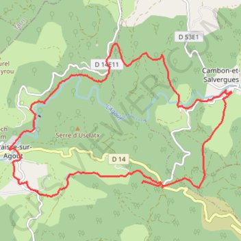 Haut-Languedoc-Agout-Cambon GPS track, route, trail