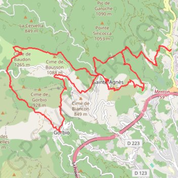 Cime du Baudon depuis Monti GPS track, route, trail