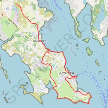 Tour du Golfe du Morbihan - Locmariaquer GPS track, route, trail