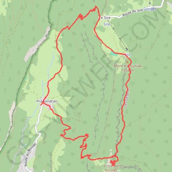 Croix et Mont du Nivolet depuis Pragondran GPS track, route, trail