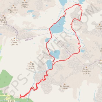 Lacs des 7 Laux GPS track, route, trail