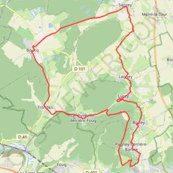 Les Côtes de Toul, au Pays du vignoble Lorrain - Pagney-derrière-Barine GPS track, route, trail
