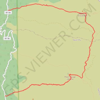 Piton Rouge - Forêt des Benares GPS track, route, trail