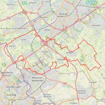 Bellegem - Mouscron GPS track, route, trail