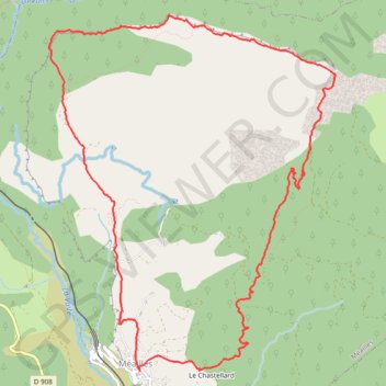 Grotte de Meaille et tour du Cougnas GPS track, route, trail