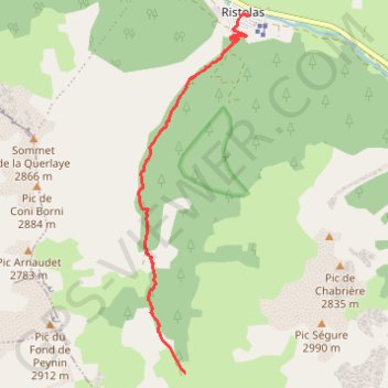Ristolas GPS track, route, trail