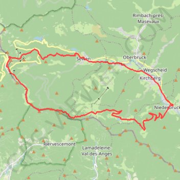 Petit tour dans la vallée de Masevaux GPS track, route, trail