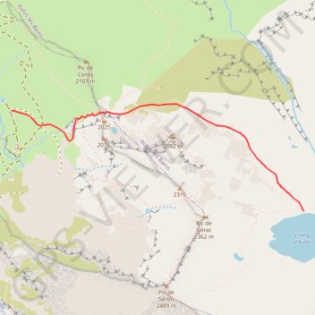Étang d'Aubé GPS track, route, trail