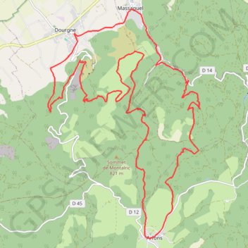 Le Cros - Massaguel GPS track, route, trail