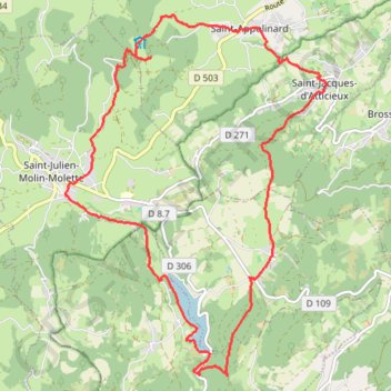 Barrage du Ternay (42) GPS track, route, trail