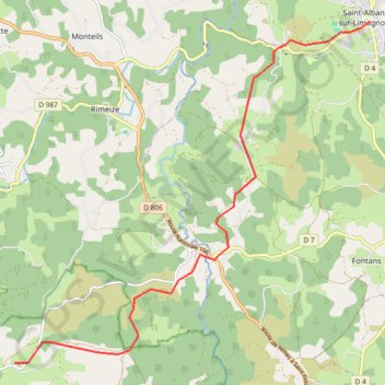 Saint-Alban-sur-Limagnole - Aumont-Aubrac GPS track, route, trail