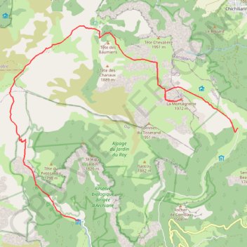 Hauts Plateaux du Vercors Sud GPS track, route, trail