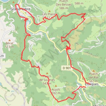 Rando Conques GPS track, route, trail