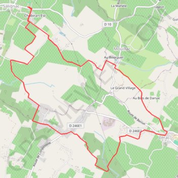 Salignac Verac GPS track, route, trail