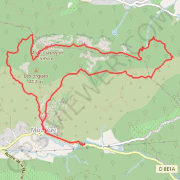 De Moureze au Mont Liausson GPS track, route, trail