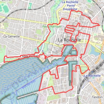Itineraire-ville-de-la-rochelle-france GPS track, route, trail