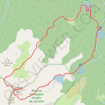 Roc blanc en boucle GPS track, route, trail