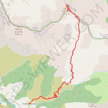 Lauzet - Col La Rousse GPS track, route, trail
