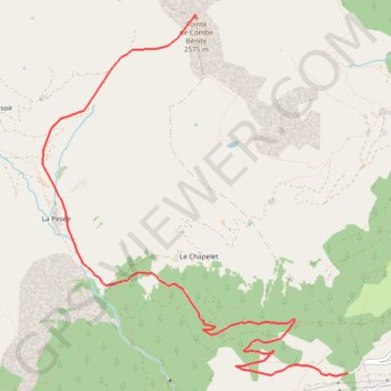 Pointe de Combe Bénite GPS track, route, trail