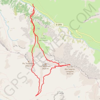 Sagnes Longues GPS track, route, trail