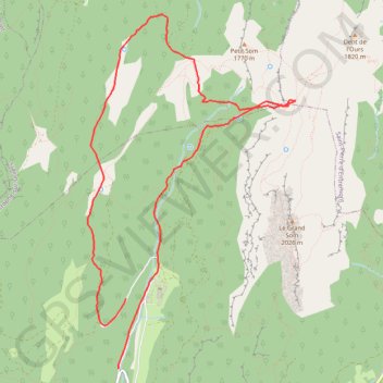Tricotage autour du petit Som GPS track, route, trail