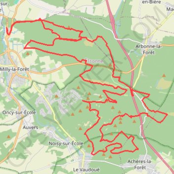 Rando Milly-la-Forêt GPS track, route, trail