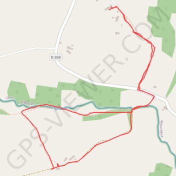 Petite boucle à pied - La Vente Roulleau GPS track, route, trail