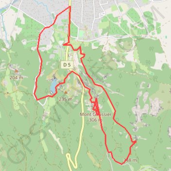 Mont Gaussier GPS track, route, trail